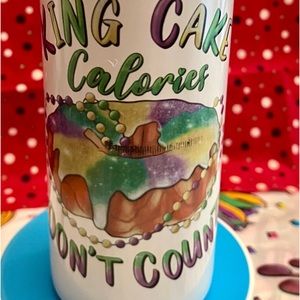 King cake 20 oz tumbler Mardi Gras